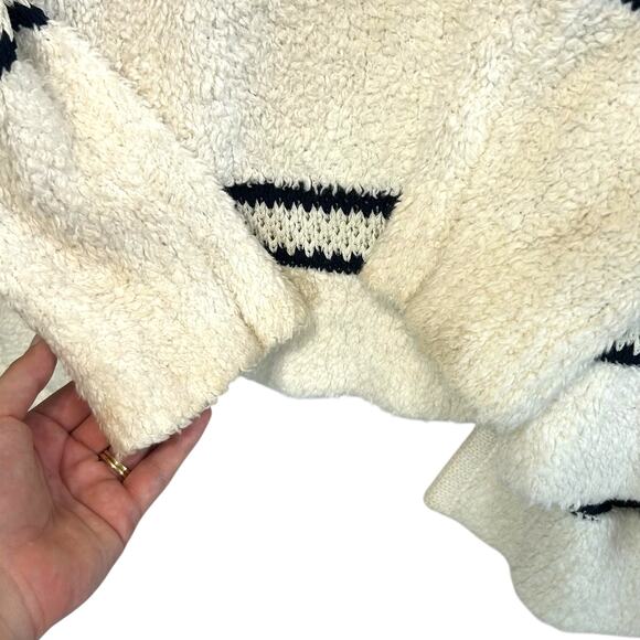 Madewell Striped Boucle Cardigan Sweater Women's Sz XL Ivory Lagenlook Cozycore - Picture 9 of 9